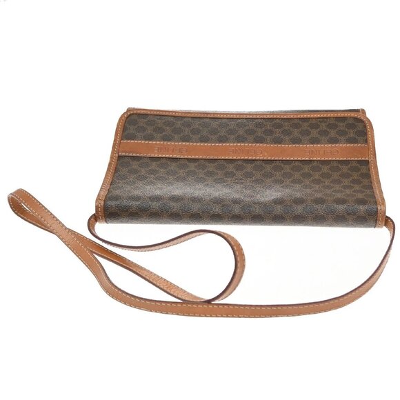 CELINE Logo Macadam Pattern 2Way Shoulder Clutch Bag PVC Leather BN GHW 62KA754 - Picture 4 of 15